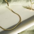 Estée Lalonde Long Flat Snake Chain Necklace 18ct Gold Plate Cheap