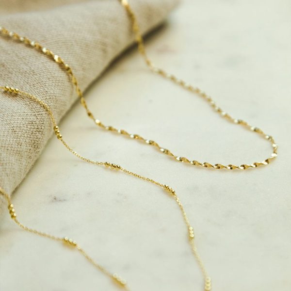 Fine Chain Layering Set 18ct Gold Plate Online