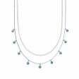 Turquoise Charm Necklace Layering Set Sterling Silver Online Sale