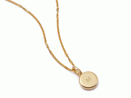 Engravable Mini Pendant 18ct Gold Plate Online Sale