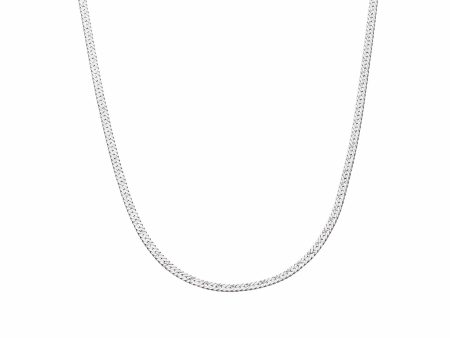 Estée Lalonde Long Flat Snake Chain Necklace Sterling Silver Online now