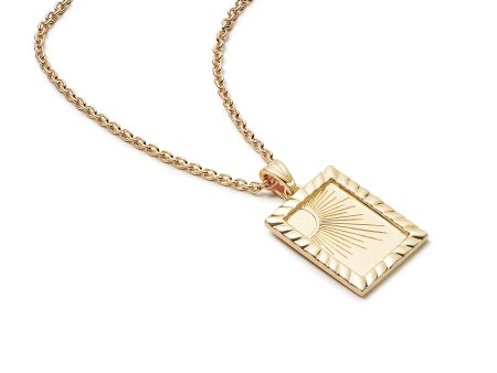 Estée Lalonde Rising Sun Frame Necklace 18ct Gold Plate Supply