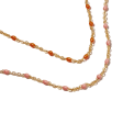 Treasures Coral Beaded Necklace 18ct Gold Plate on Sale