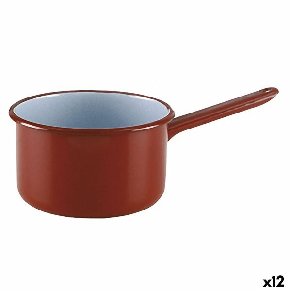 Saucepan Quid Clasico Esmalte Maroon Metal Steel Ø 14 cm (12 Units) Supply