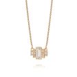 Beloved White Topaz Baguette Necklace 18ct Gold Plate Fashion