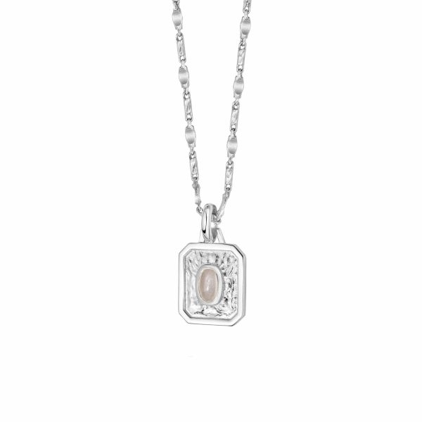 April White Topaz Birthstone Necklace Sterling Silver Online Sale