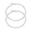 Sunburst Friendship Bracelet Stack Sterling Silver Discount