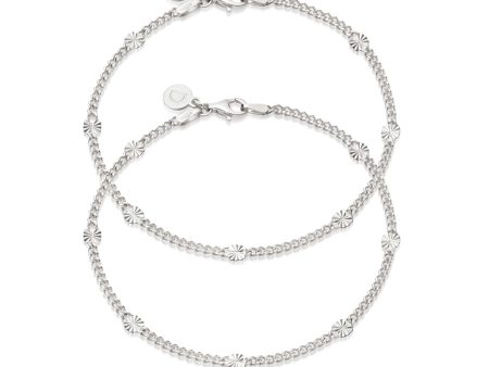 Sunburst Friendship Bracelet Stack Sterling Silver Discount