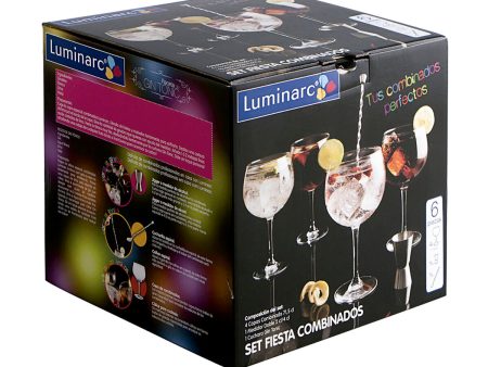 Cocktail Set Luminarc Multicolour Glass 6 Pieces For Cheap