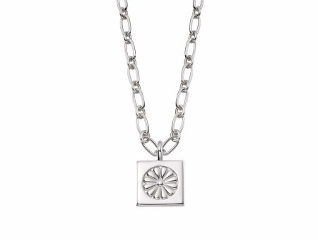 Daisy Bloom Medallion Necklace Sterling Silver Online now