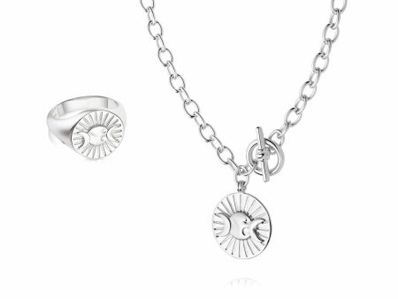 Silver Goddess Medallion Set Hot on Sale