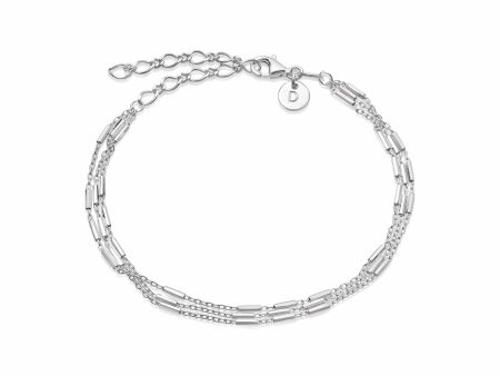 Triple Bar Chain Bracelet Sterling Silver Sale