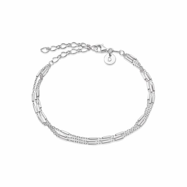 Triple Bar Chain Bracelet Sterling Silver Sale