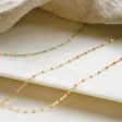 A Piece Of The Rainbow Beaded Layering Set 18ct Gold Plate Fashion