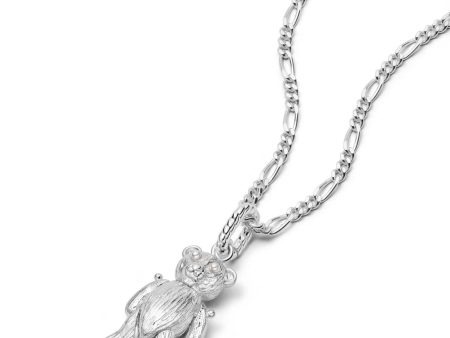 Shrimps Teddy Bear Necklace Sterling Silver For Cheap