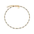 Green Enamel Beaded Anklet 18ct Gold Plate Online