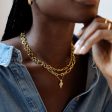 Chunky Chain Necklace Layering Set 18ct Gold Plate Online Sale