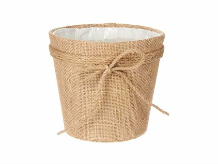 Planter Lasso Brown Cloth 16 x 15 x 16 cm (24 Units) Discount