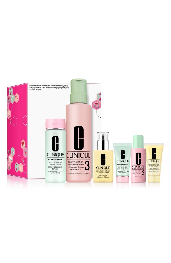 Clinique Great Skin Everywhere Set: For Combination Oily Skin (Value $107.50) Cheap