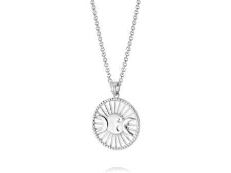 Estée Lalonde Goddess Medallion Pendant Necklace Sterling Silver For Sale