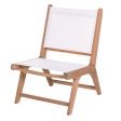 Garden chair Nina 50 x 64 x 75 cm White Acacia Online Hot Sale