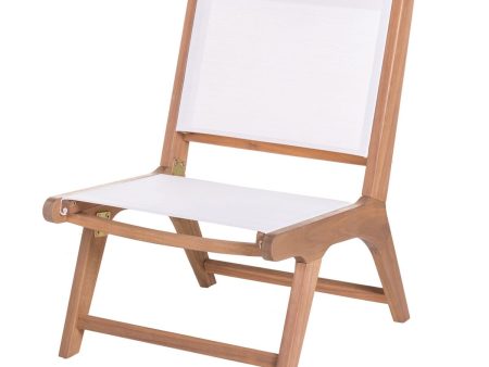 Garden chair Nina 50 x 64 x 75 cm White Acacia Online Hot Sale