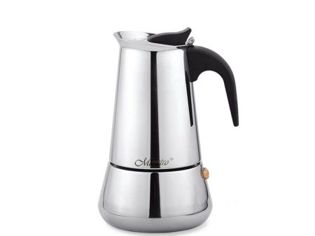 Italian Coffee Pot Feel Maestro MR-1660-4 Black Silver Stainless steel 18 10 200 ml 4 Cups Online Sale