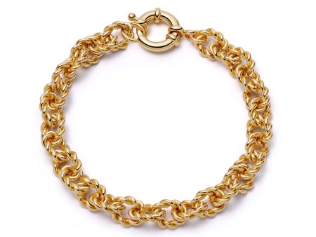 Polly Sayer Vintage Rope Chain Bracelet 18ct Gold Plate Online Sale