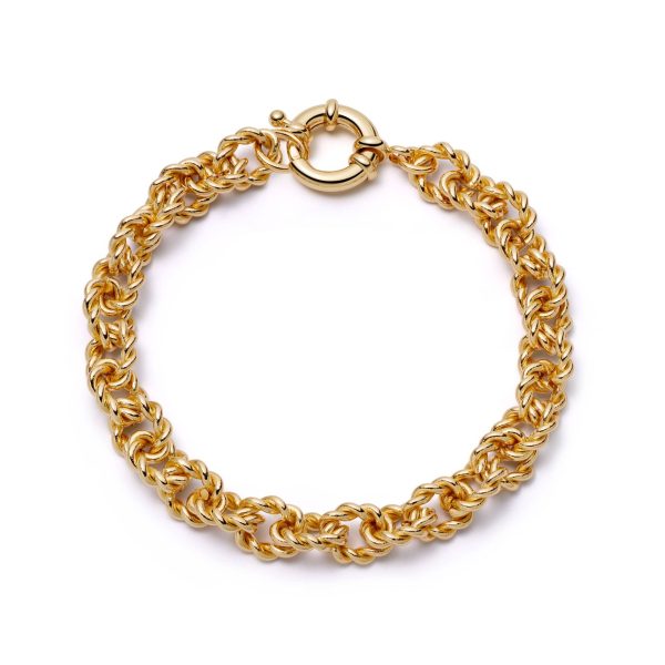 Polly Sayer Vintage Rope Chain Bracelet 18ct Gold Plate Online Sale