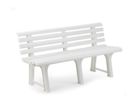 Bench with backrest IPAE Progarden ORCHIDEA White polypropylene (145 x 49 x 74 cm) Fashion