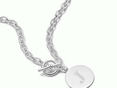 Engravable Medallion Necklace Sterling Silver Hot on Sale