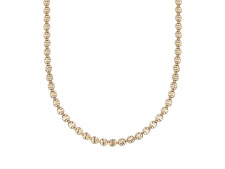 Textured Sunburst Chain Necklace 18ct Gold Plate For Cheap