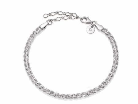 Double Rope Chain Bracelet Sterling Silver For Cheap