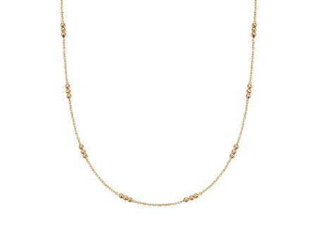 Triple Bead Chain Necklace 18ct Gold Plate Cheap