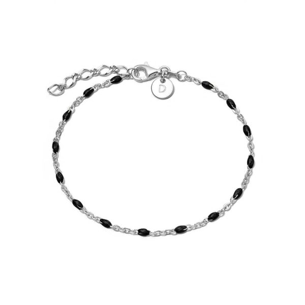 Treasures Black Beaded Bracelet Sterling Silver Online Hot Sale