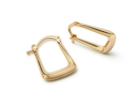 Bold Creole Hoop Earrings 18ct Gold Plate Fashion