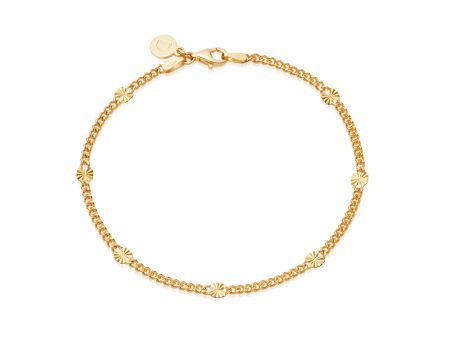 Estée Lalonde Sunburst Chain Bracelet 18ct Gold Plate Online now