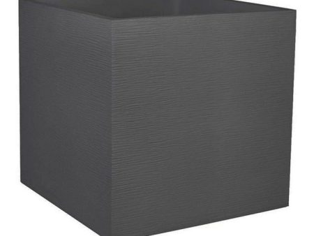 Plant pot EDA CF-6540042 Anthracite Dark grey Plastic Squared 49,5 x 49,5 x 49,5 cm For Cheap