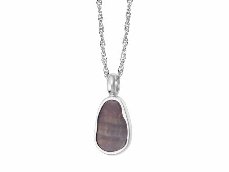 Black Mother of Pearl Necklace Sterling Silver Supply