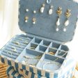 Blue Stripe Large Jewellery Case Fashion