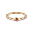 Red Coral Healing Stone Ring 18ct Gold Plate Hot on Sale