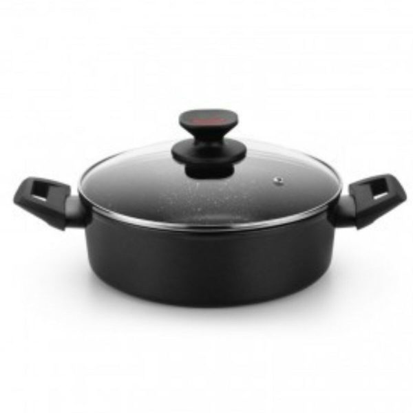 Casserole Monix TITAN ROCK Ø 28 cm Black Toughened aluminium on Sale