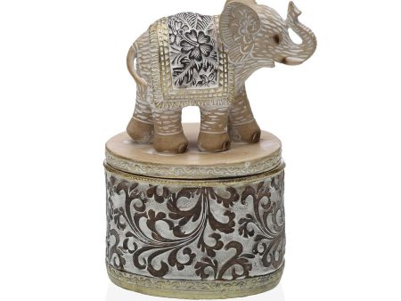 Jewelry box Versa Elephant Resin 9,5 x 15 x 11 cm For Cheap