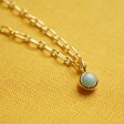 Amazonite Chunky Healing Stone Necklace 18ct Gold Plate Online