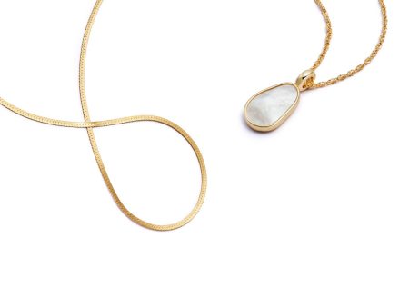 Fine Mother Of Pearl Layering Set 18ct Gold Plate Supply