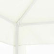 Gazebo 140 Steel 100 % polyester 3 x 3 m White For Cheap