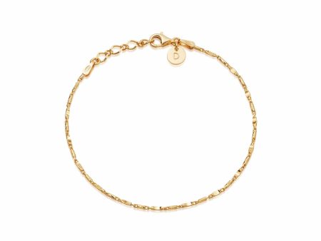 Tidal Twist Chain Anklet 18ct Gold Plate Discount