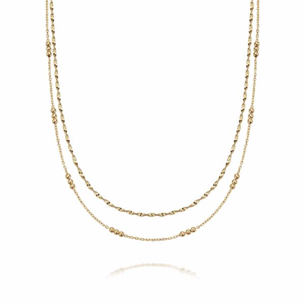 Fine Chain Layering Set 18ct Gold Plate Online