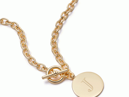 Engravable Medallion Necklace 18ct Gold Plate Online