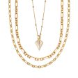 Chunky Chain Necklace Layering Set 18ct Gold Plate Online Sale